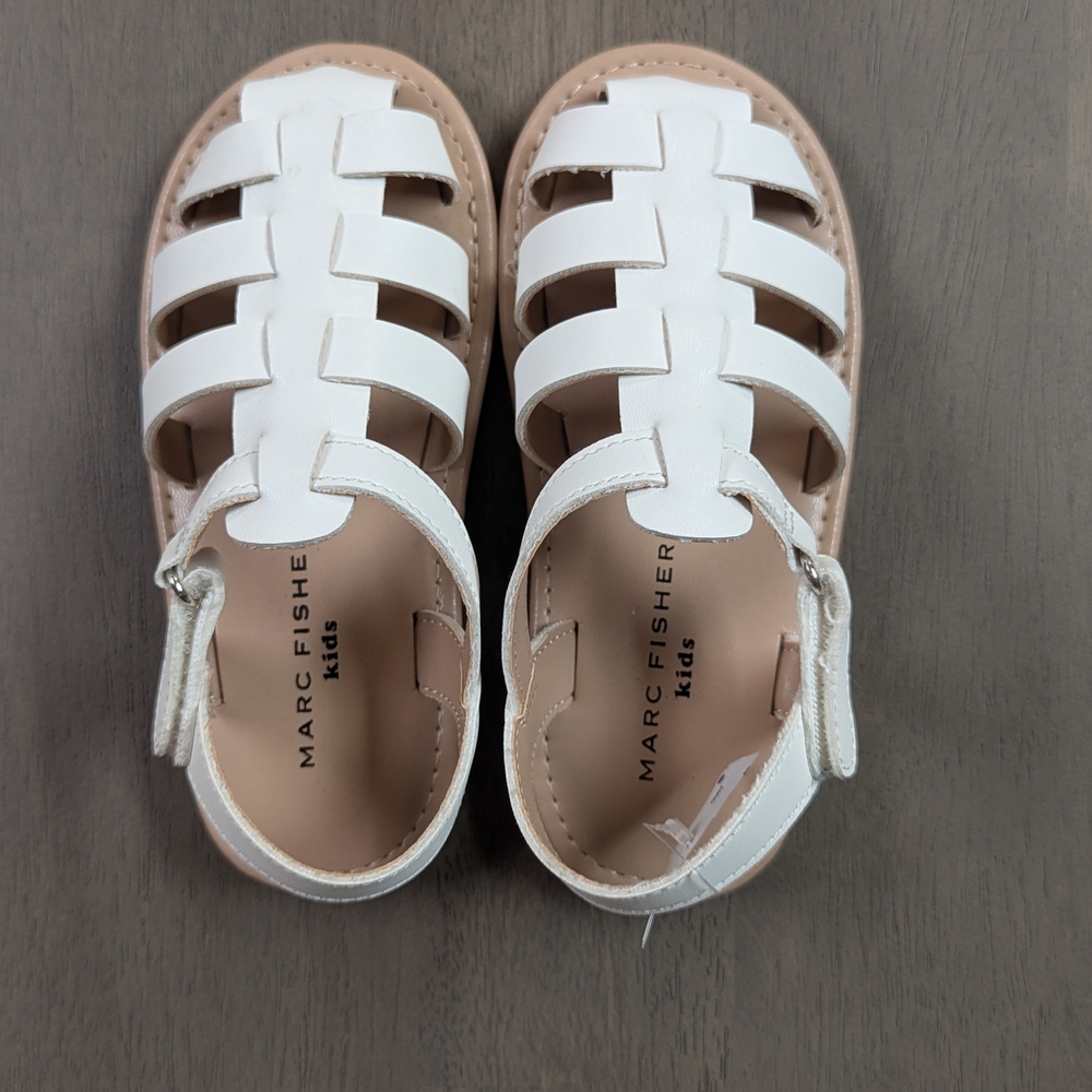 Marc Fisher Kids White and Tan Sandals